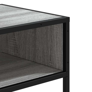 vidaXL Τραπέζι κονσόλας Γκρίζο Σονόμα 90x35x80cm Ξύλινη κατασκευή 1 τεμ.
