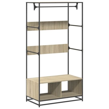 vidaXL Ντουλάπα Sonoma Δρυς 90x50x180 εκ. από Επεξεργασμένο Ξύλο