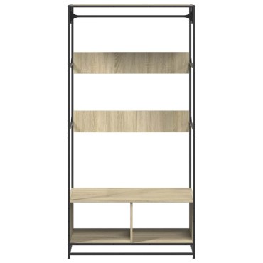 vidaXL Ντουλάπα Sonoma Δρυς 90x50x180 εκ. από Επεξεργασμένο Ξύλο