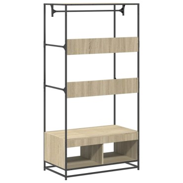 vidaXL Ντουλάπα Sonoma Δρυς 90x50x180 εκ. από Επεξεργασμένο Ξύλο