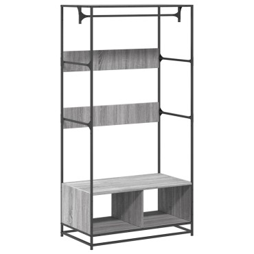 vidaXL Ντουλάπα Γκρι Sonoma 90x50x180 εκ. από Επεξεργασμένο Ξύλο