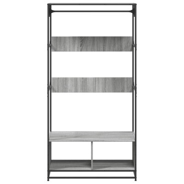 vidaXL Ντουλάπα Γκρι Sonoma 90x50x180 εκ. από Επεξεργασμένο Ξύλο