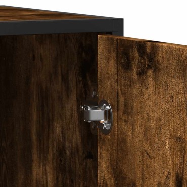 vidaXL Sideboard Καπνιστή δρυς 92x35x76cm Κατασκευασμένο ξύλο 1 τεμ.