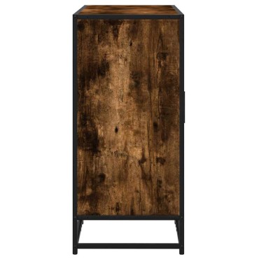 vidaXL Sideboard Καπνιστή δρυς 92x35x76cm Κατασκευασμένο ξύλο 1 τεμ.