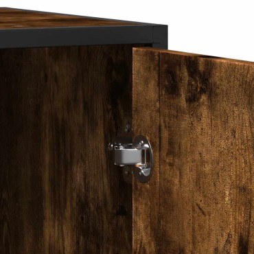 vidaXL Sideboard Καπνιστή δρυς 92x35x76cm Κατασκευασμένο ξύλο 1 τεμ.