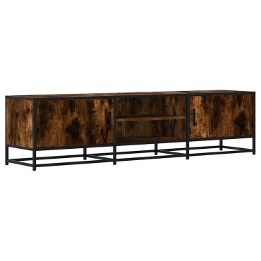 vidaXL Έπιπλο Τηλεόρασης Καπνιστή Δρυς 160x35x41cm Επεξ. Ξύλο/Μέταλλο