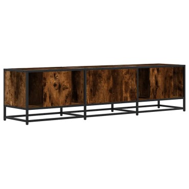 vidaXL Έπιπλο Τηλεόρασης Καπνιστή Δρυς 160x35x41cm Επεξ. Ξύλο/Μέταλλο