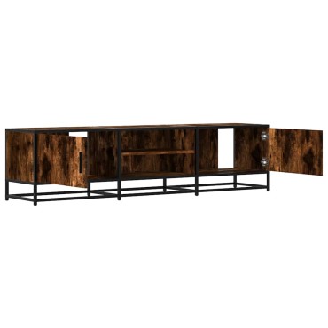 vidaXL Έπιπλο Τηλεόρασης Καπνιστή Δρυς 160x35x41cm Επεξ. Ξύλο/Μέταλλο