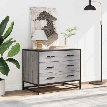 vidaXL Ντουλάπι συρταριών Γκρι Sonoma 70x41x56cm Ξύλινη κατασκευή 1 τεμ.