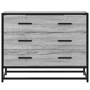 vidaXL Ντουλάπι συρταριών Γκρι Sonoma 70x41x56cm Ξύλινη κατασκευή 1 τεμ.