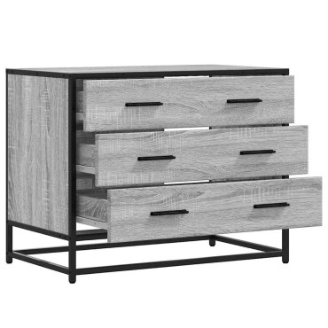 vidaXL Ντουλάπι συρταριών Γκρι Sonoma 70x41x56cm Ξύλινη κατασκευή 1 τεμ.
