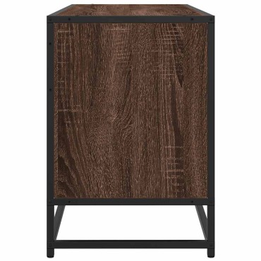 vidaXL Ντουλάπι τηλεόρασης καφέ δρυς 100x35x50cm