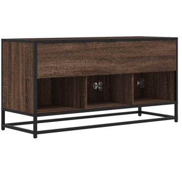 vidaXL Ντουλάπι τηλεόρασης καφέ δρυς 100x35x50cm