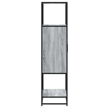 vidaXL Highboard Grey Sonoma Κατασκευασμένο ξύλο και μέταλλο 68x35x139cm 1 τεμ.