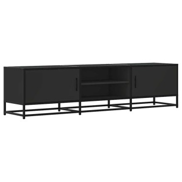 vidaXL Έπιπλο Τηλεόρασης Μαύρο 160x35x41cm Επεξεργ. Ξύλο / Μέταλλο