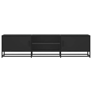 vidaXL Έπιπλο Τηλεόρασης Μαύρο 160x35x41cm Επεξεργ. Ξύλο / Μέταλλο
