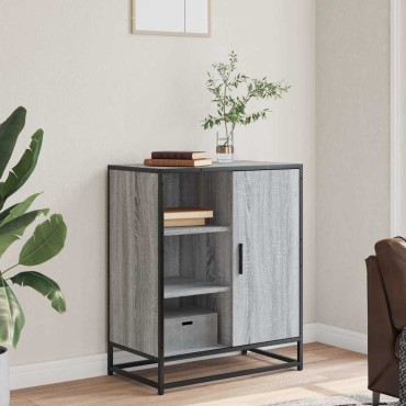 vidaXL Sideboard Grey Sonoma 62x35x76cm Ξύλινο μηχανουργικό ξύλο 1 τεμ.