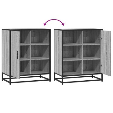 vidaXL Sideboard Grey Sonoma 62x35x76cm Ξύλινο μηχανουργικό ξύλο 1 τεμ.