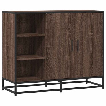 vidaXL Sideboard καφέ δρυς 92x35x76cm Ξύλινο μηχανουργικό ξύλο 1 τεμ.