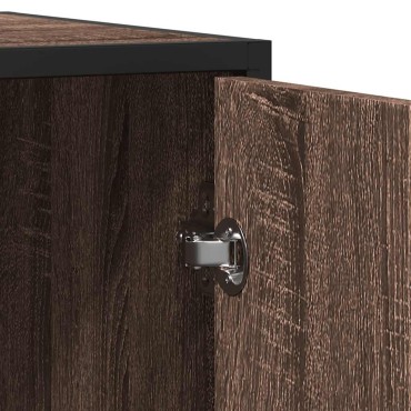 vidaXL Sideboard καφέ δρυς 92x35x76cm Ξύλινο μηχανουργικό ξύλο 1 τεμ.