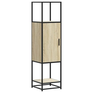 vidaXL Highboard Sonoma Oak Κατασκευασμένο ξύλο και μέταλλο 35,5x35x139 cm 1 τεμ.