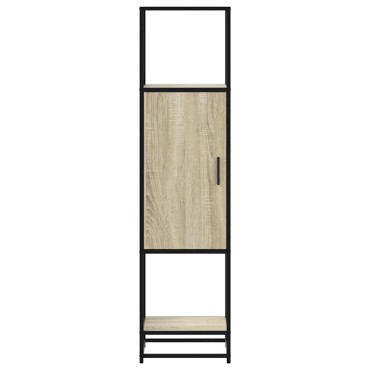 vidaXL Highboard Sonoma Oak Κατασκευασμένο ξύλο και μέταλλο 35,5x35x139 cm 1 τεμ.
