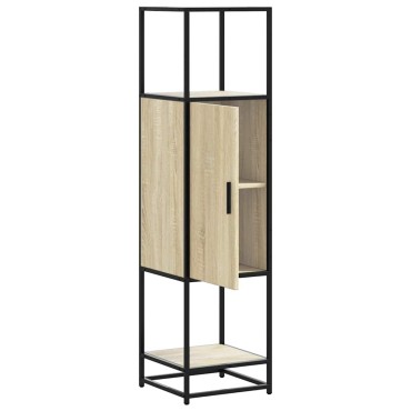 vidaXL Highboard Sonoma Oak Κατασκευασμένο ξύλο και μέταλλο 35,5x35x139 cm 1 τεμ.