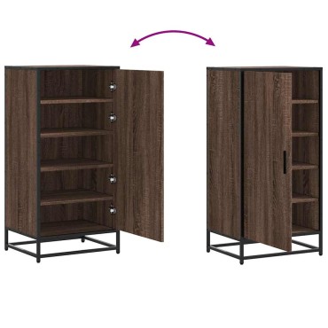 vidaXL Ράφι παπουτσιών καφέ δρυς 48x38x97,5cm Κατασκευασμένο ξύλο