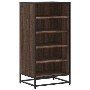 vidaXL Ράφι παπουτσιών καφέ δρυς 48x38x97,5cm Κατασκευασμένο ξύλο