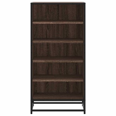 vidaXL Ράφι παπουτσιών καφέ δρυς 48x38x97,5cm Κατασκευασμένο ξύλο