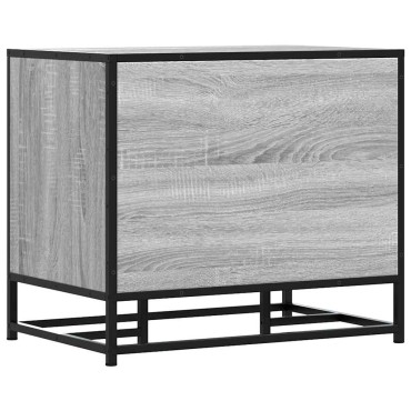 Πάγκος παπουτσιών vidaXL Γκρι Sonoma 60x40x53,5cm