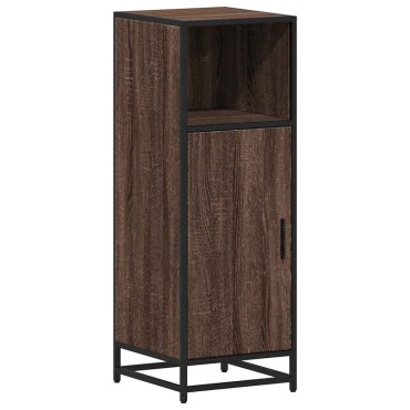 vidaXL Ντουλάπι μπάνιου καφέ δρυς 35x37,5x100cm