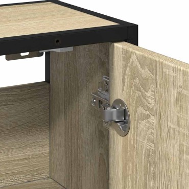 vidaXL Ντουλάπι καθρέφτη μπάνιου Sonoma Oak 65x20x60cm 1 τεμ.