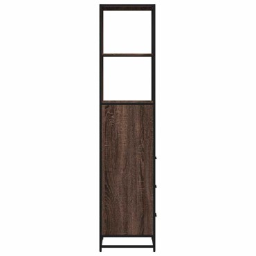 vidaXL Ντουλάπι μπάνιου καφέ δρυς 35x37,5x166cm