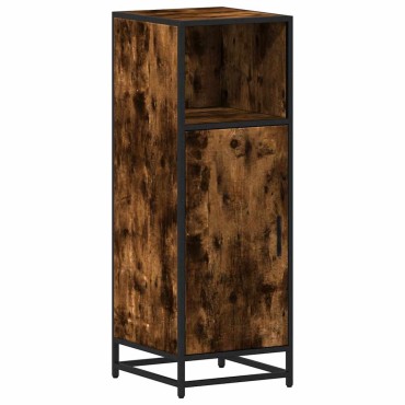 vidaXL Ντουλάπι μπάνιου καπνιστή βελανιδιά 35x37,5x100cm