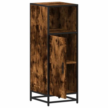 vidaXL Ντουλάπι μπάνιου καπνιστή βελανιδιά 35x37,5x100cm