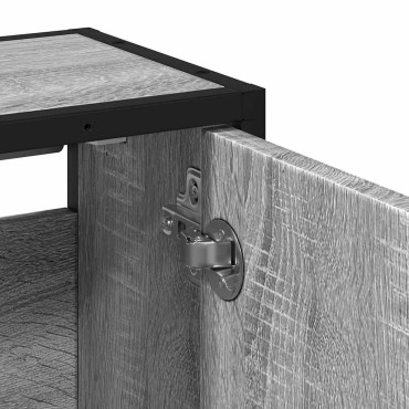 vidaXL Ντουλάπι καθρέφτη μπάνιου Γκρι Sonoma 65x20x60cm 1 τεμ.