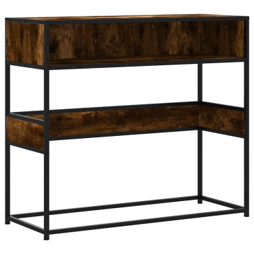 vidaXL Τραπέζι Κονσόλα Καπνιστή Δρυς 90x35x80cm Επεξεργασμένο Ξύλο 1 τεμ.