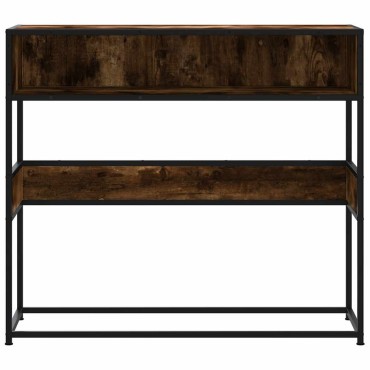 vidaXL Τραπέζι Κονσόλα Καπνιστή Δρυς 90x35x80cm Επεξεργασμένο Ξύλο 1 τεμ.