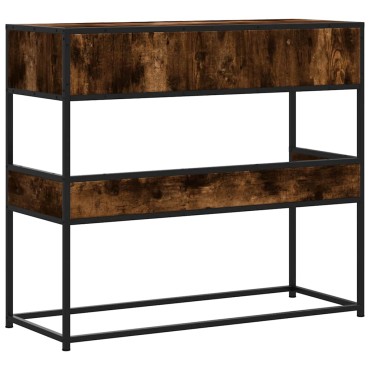 vidaXL Τραπέζι Κονσόλα Καπνιστή Δρυς 90x35x80cm Επεξεργασμένο Ξύλο 1 τεμ.