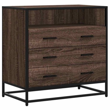 vidaXL Συρταριέρα Καφέ Δρυς 70x41x70cm από Επεξεργασμένο Ξύλο 1 τεμ.