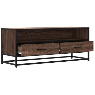vidaXL Ντουλάπι τηλεόρασης καφέ δρυς 100x34,5x40cm