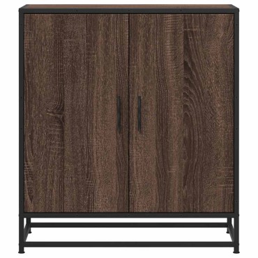 vidaXL Sideboard καφέ δρυς 68x35x76cm Κατασκευασμένο ξύλο και μέταλλο 1 τεμ.