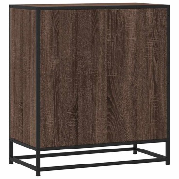 vidaXL Sideboard καφέ δρυς 68x35x76cm Κατασκευασμένο ξύλο και μέταλλο 1 τεμ.