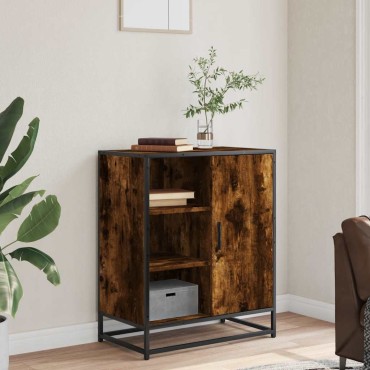 vidaXL Sideboard Καπνιστή δρυς 62x35x76cm Κατασκευασμένο ξύλο 1 τεμ.