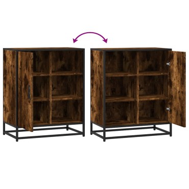 vidaXL Sideboard Καπνιστή δρυς 62x35x76cm Κατασκευασμένο ξύλο 1 τεμ.