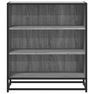 vidaXL Sideboard Grey Sonoma Κατασκευασμένο ξύλο και μέταλλο 68x35x76 cm 1 τεμ.