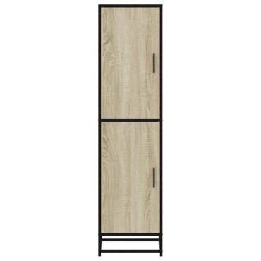 vidaXL Highboard Sonoma Oak Κατασκευασμένο ξύλο και μέταλλο 35,5x35x139 cm 1 τεμ.