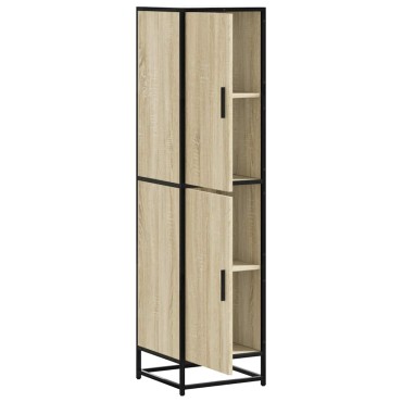 vidaXL Highboard Sonoma Oak Κατασκευασμένο ξύλο και μέταλλο 35,5x35x139 cm 1 τεμ.