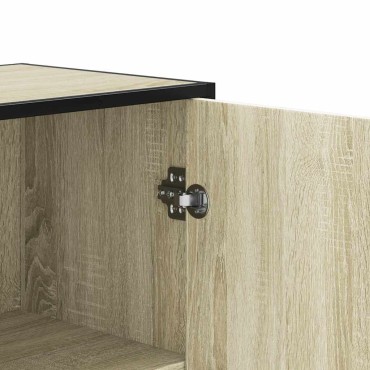 vidaXL Highboard Sonoma Oak Κατασκευασμένο ξύλο και μέταλλο 35,5x35x139 cm 1 τεμ.